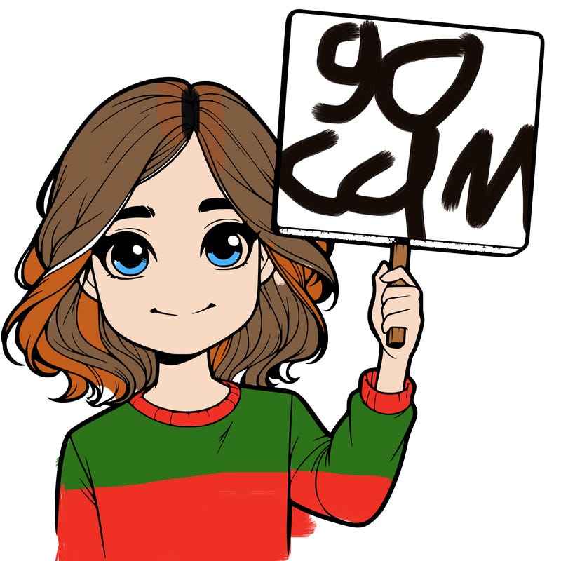 realistic girl holding up a sign