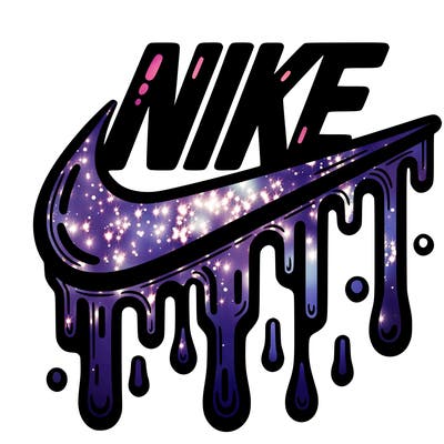 dripping nike logo