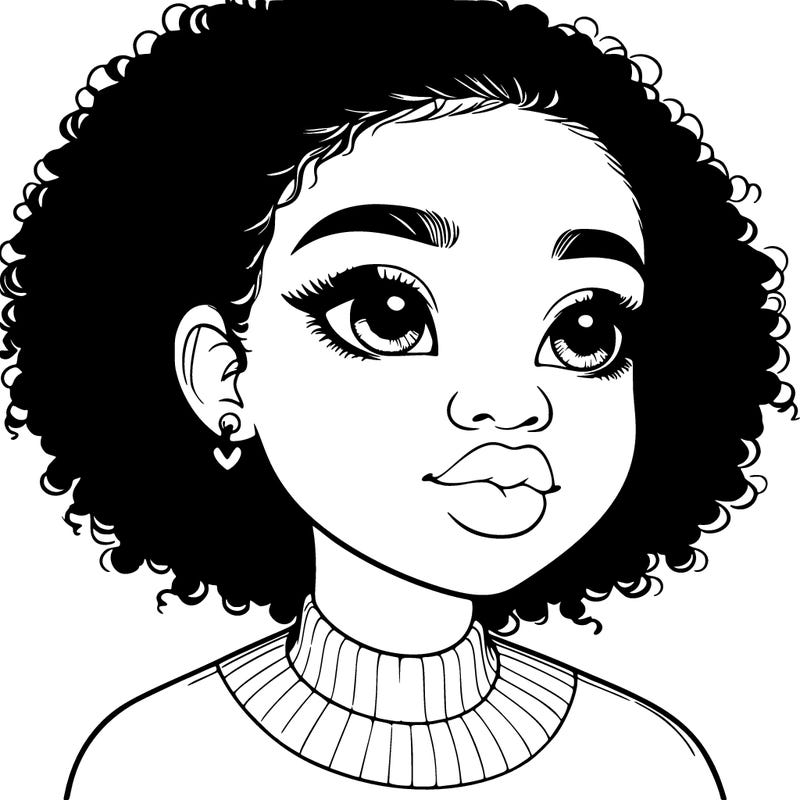 realistic african american girl