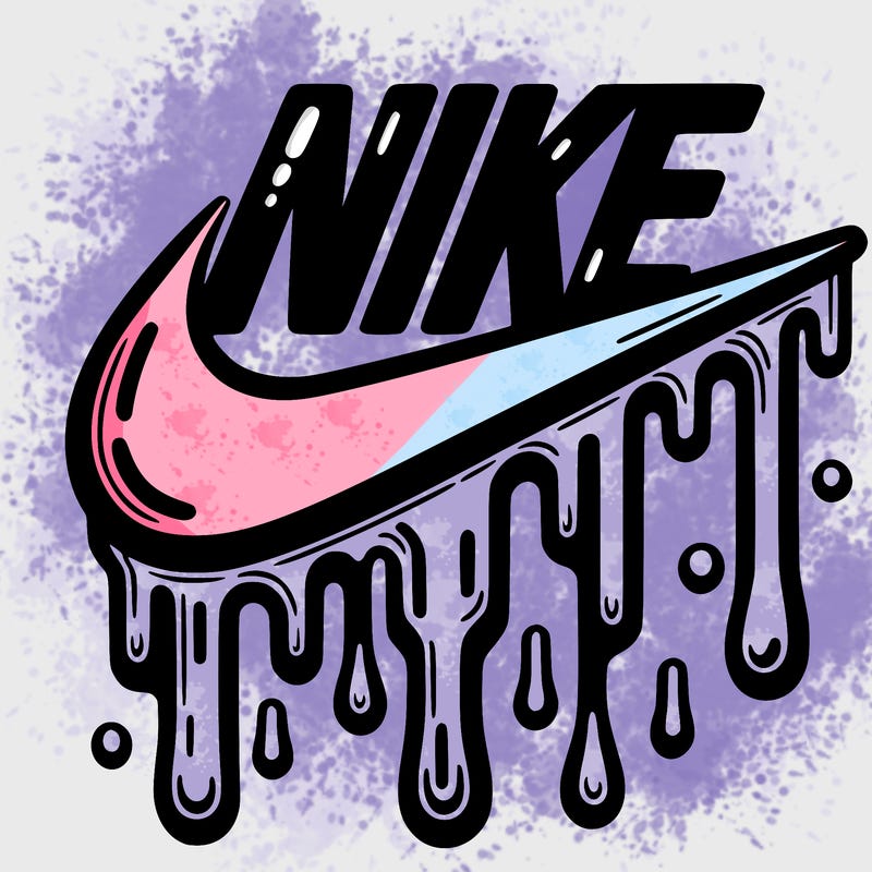 dripping nike logo