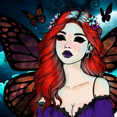butterfly fairy realistic girl