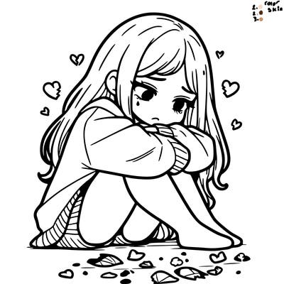 a girl after a breakup