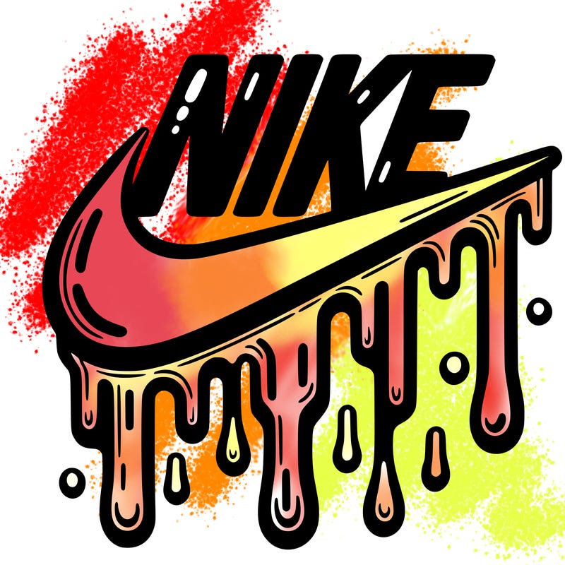 dripping nike logo
