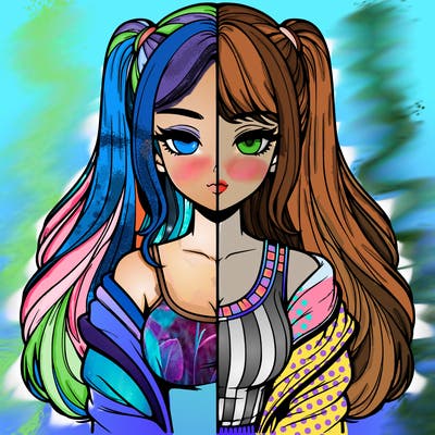 realistic girl split