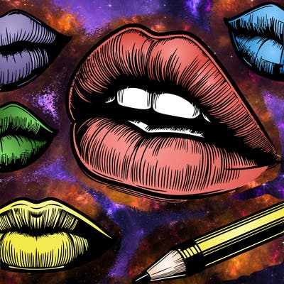 realistic  lips