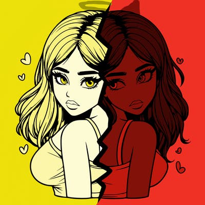 realistic girl split