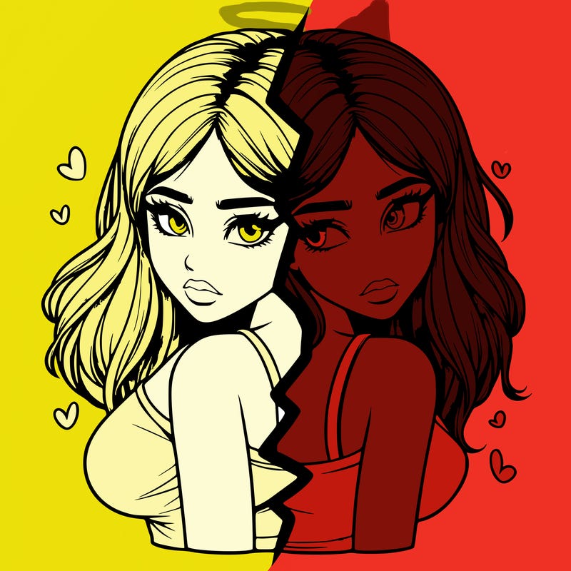 realistic girl split