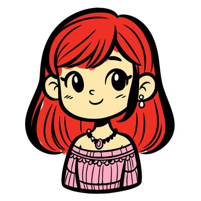 a girl with a necklace