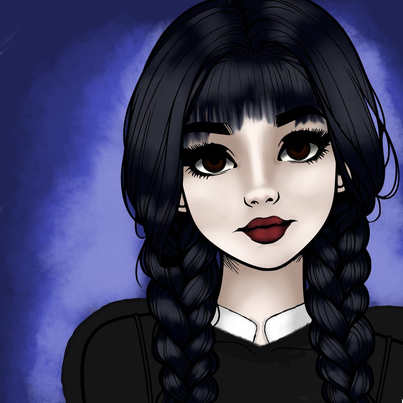 realistic girl with braids