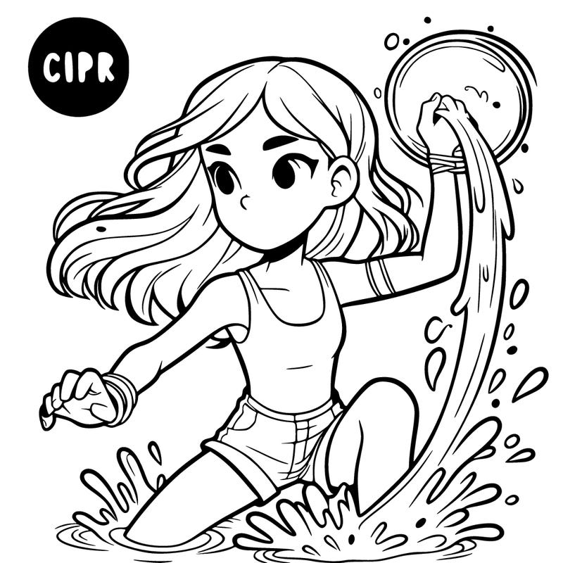 realistic girl with water powers