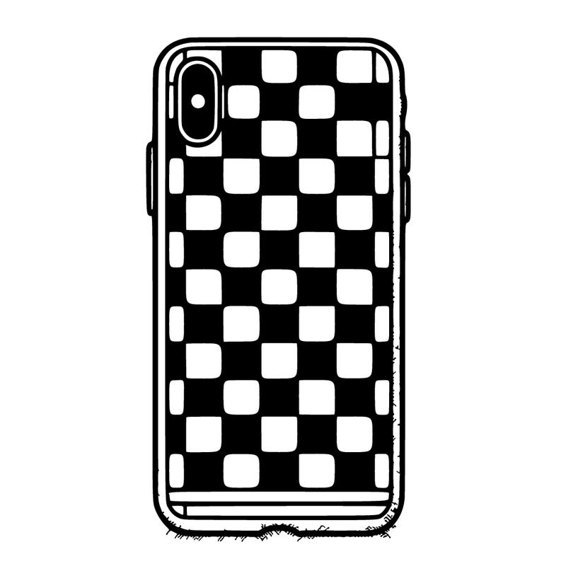 checkered iphone phone case