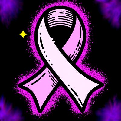 ribbon symbol of national breast cancer awareness month