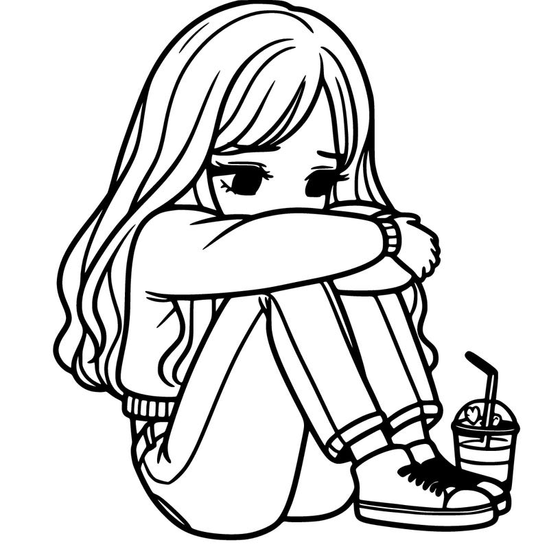 a girl  after a breakup