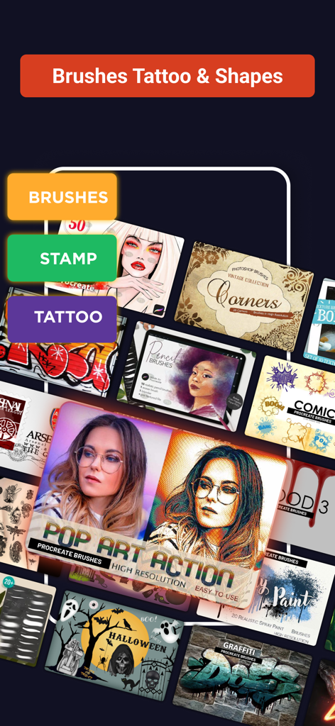 Vector Brushes & Design kit - Graphics & Design App | MWM