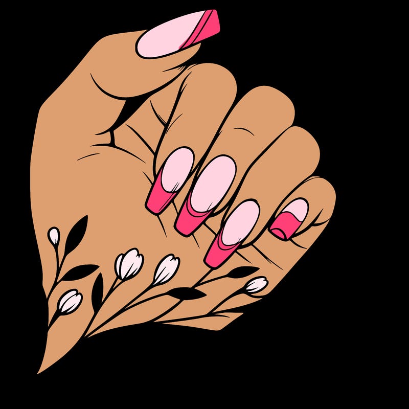 nails with french tip