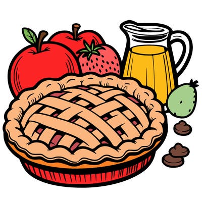 a pie of food