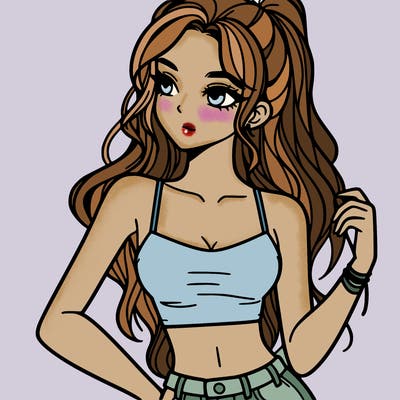 girl in crop top