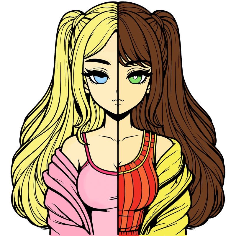 realistic girl split