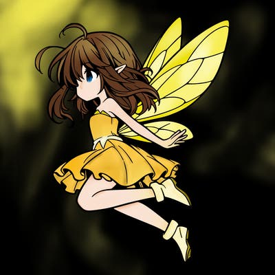 manga fairy flying