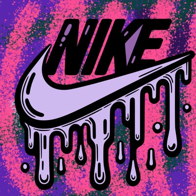 dripping nike logo