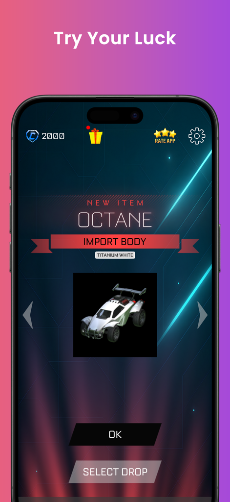 RL Drop Simulator - Unboxing a Titanium White Octane item in RL Drop Simulator