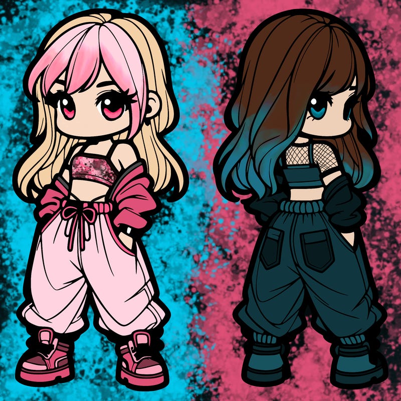 girl in crop top and baggy pants