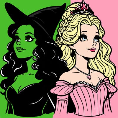 'elphaba and glinda (realistic)