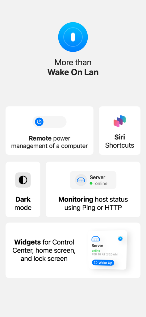 Magic Packet - Wake On Lan - Overview of Magic Packet app features including Siri shortcuts host monitoring and iOS widgets