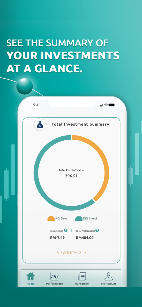 Kenanga Digital Investing - Kenanga Digital Investing app investment summary dashboard showing portfolio value and performance