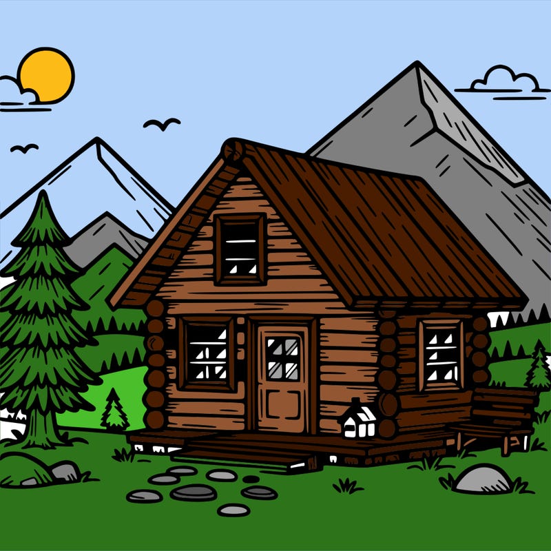 cabin in mountain