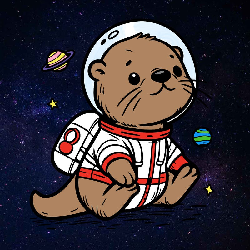 otter in a space suit
