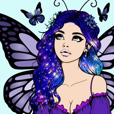 butterfly fairy realistic girl