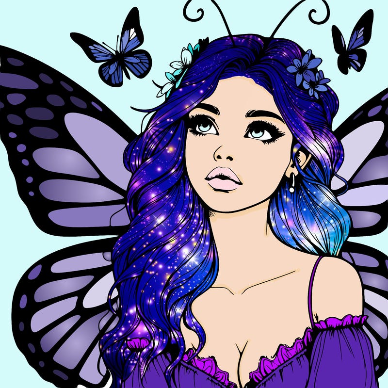 butterfly fairy realistic girl