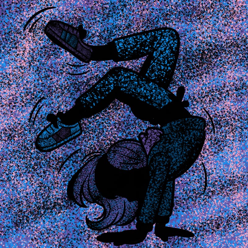 girl doing a back flip