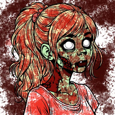 realistic zombie girl