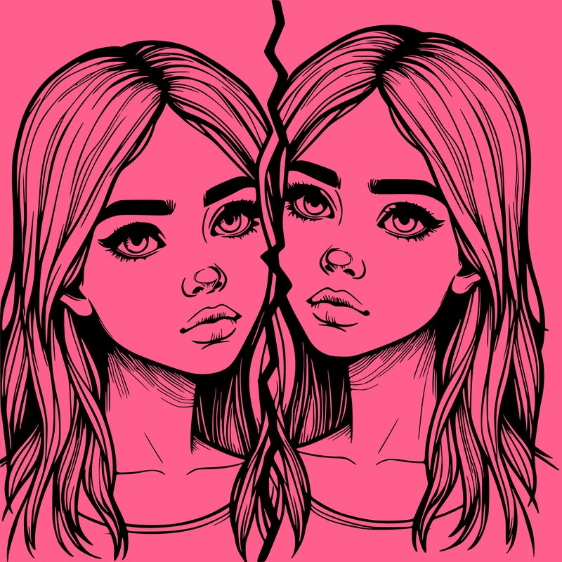 realistic girl split