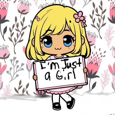 a cute girl holding a blank sign