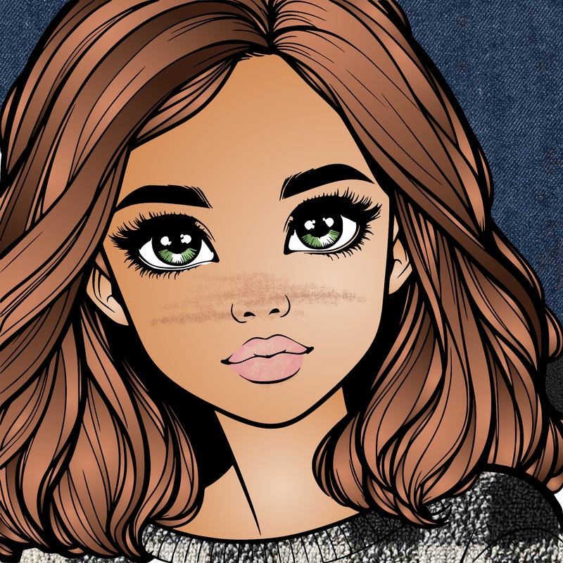 realistic girl whith cute eyes