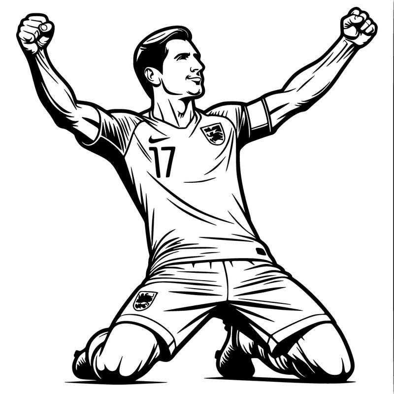 cristiano ronaldo extremely realistic sui celebration drawing