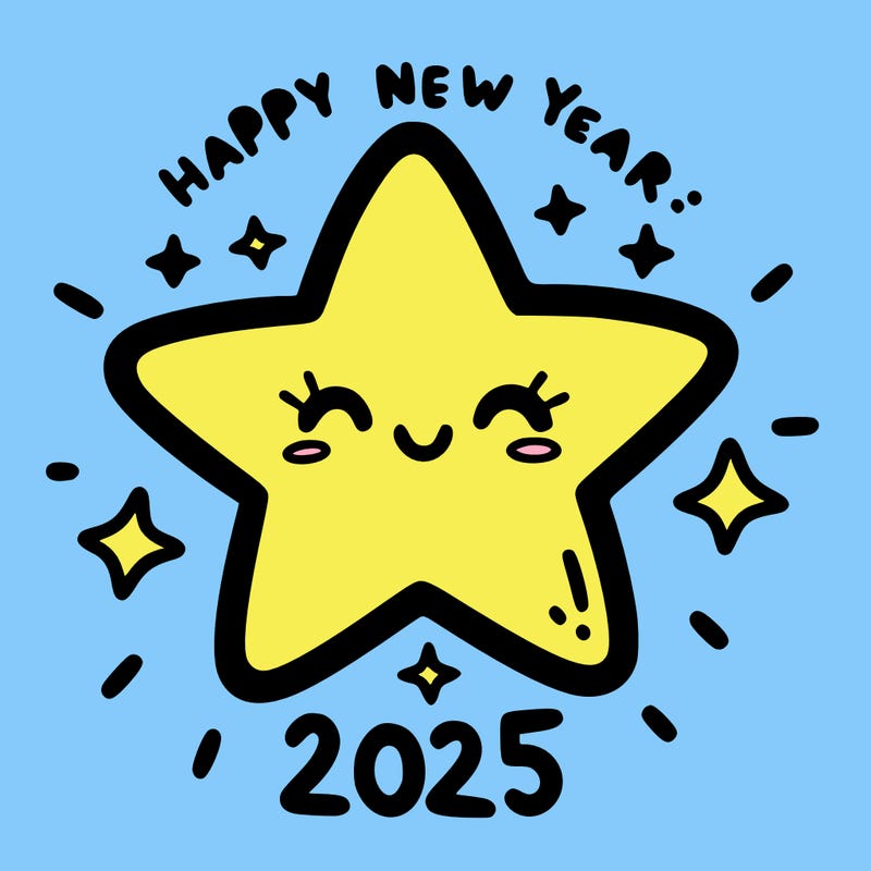 happy new year 2025 star wish