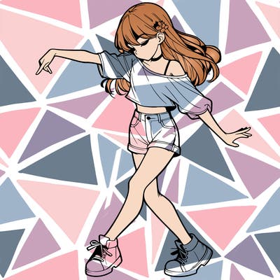 realistic girl danceing