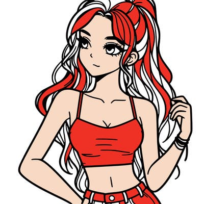 girl in crop top