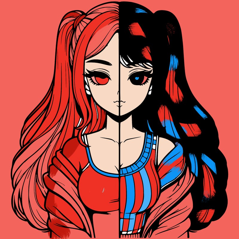 realistic girl split