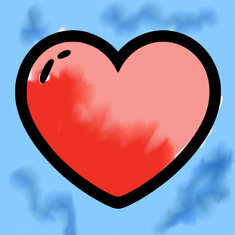 a blank heart