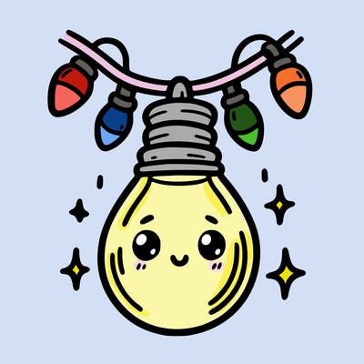 small bulb of a garland