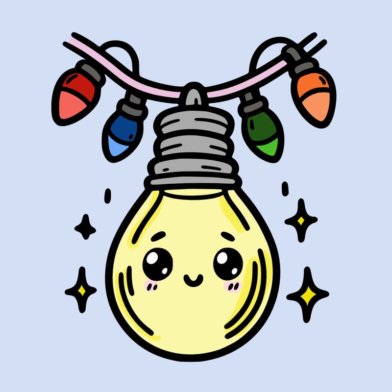 small bulb of a garland