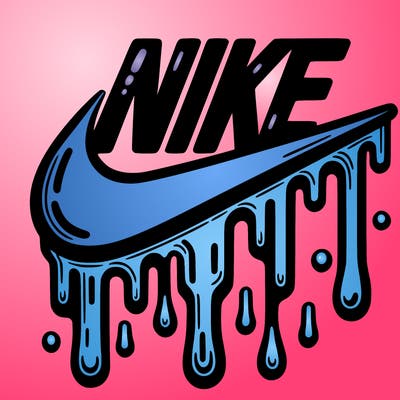dripping nike logo