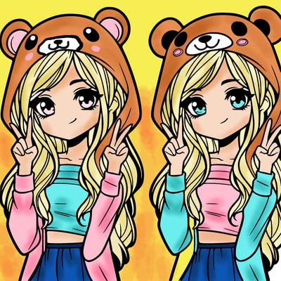 teen girl in animal costume