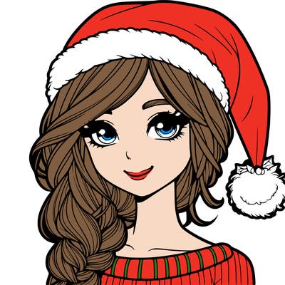 christmas girl realistic