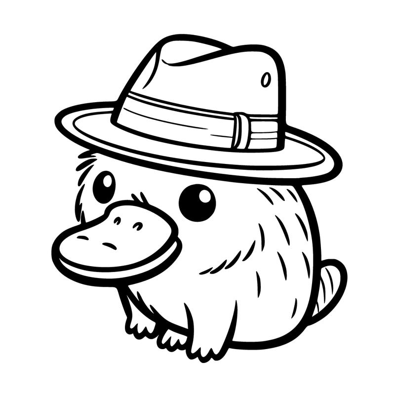 platypus with a hat